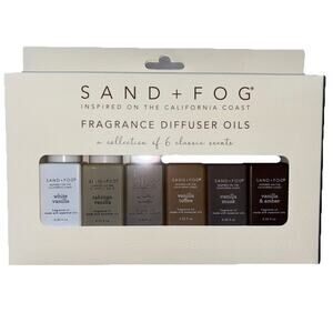 Sand + Fog Fragrance Diffuser Oils 6 Pack Vanilla Musk Amber Sands Tahitian Etc